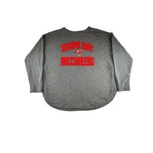 Tampa Bay Buccaneers Shirt Womens Large Gray Fleece Sleepwear NFL Football